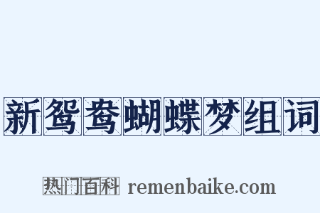 新鸳鸯蝴蝶梦组词是什么意思的图片